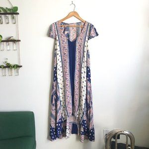 Anthropologie Maeve Summertide Swing Midi Dress Size S Small AS IS
